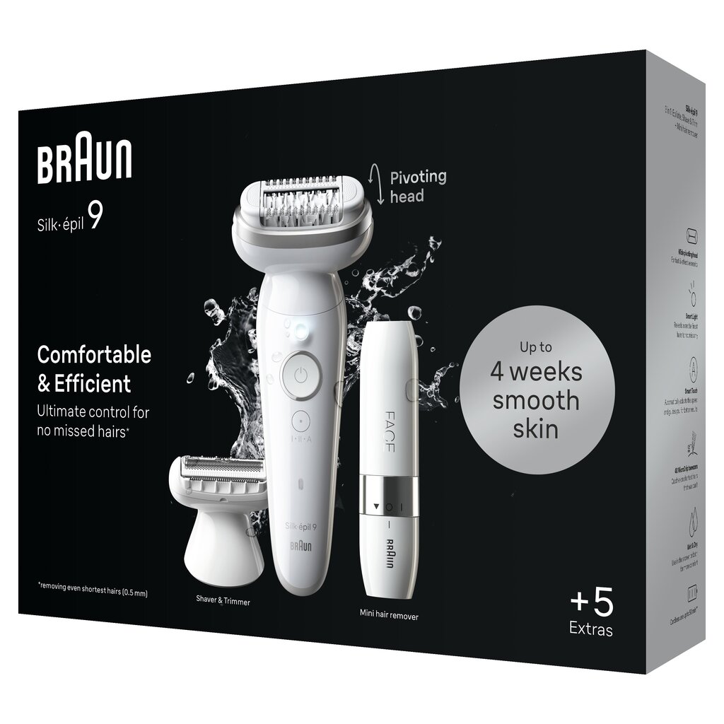 Braun Silk-Epil 9 SES9-341 + Braun FS1000 Mini Face hind ja info | Raseerijad, epilaatorid ja fotoepilaatorid | hansapost.ee