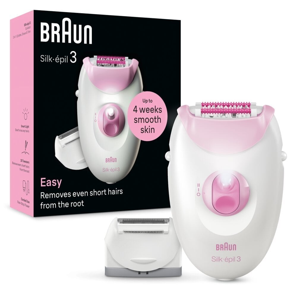 Braun Silk-Epil 3 SE3-031 hind ja info | Raseerijad, epilaatorid ja fotoepilaatorid | hansapost.ee