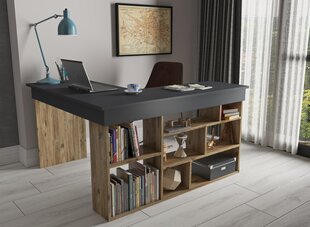 Письменный стол Asir Theos, серый/коричневый цена и информация | Компьютерные, письменные столы | hansapost.ee