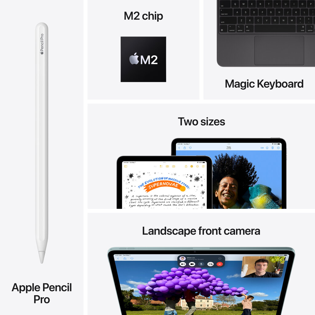 iPad Air 13" M2 Wi-Fi 128GB - Space Grey - MV273HC/A hind ja info | Tahvelarvutid | hansapost.ee