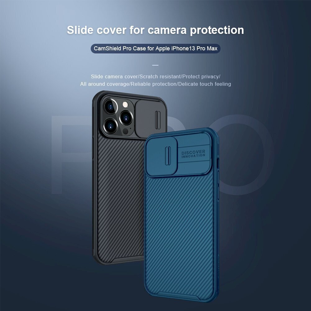 Telefoniümbris Nillkin CamShield Pro sobib iPhone 13 Pro Max, must hind ja info | Telefonide kaitsekaaned ja -ümbrised | hansapost.ee
