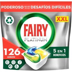 Fairy Platinum All in One’i Nõudepesumasina Tabletid Lemon, 126 tk цена и информация | Гели для посудомоечных машин | hansapost.ee