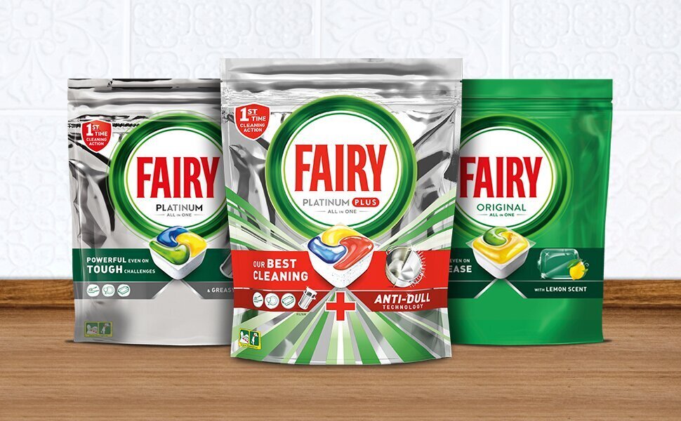 Fairy Platinum All in One’i Nõudepesumasina Tabletid Lemon, 126 tk цена и информация | Nõudepesuvahendid | hansapost.ee