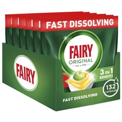 Fairy Original All in One’i Nõudepesumasina Tabletid Lemon, 132 tk цена и информация | Гели для посудомоечных машин | hansapost.ee