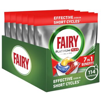 Fairy Platinum Plus All in One’i Nõudepesumasina Tabletid Lemon, 114 tk hind ja info | Nõudepesuvahendid | hansapost.ee