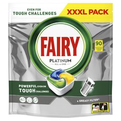 Fairy Platinum All in One’i Nõudepesumasina Tabletid Lemon, 90 tk цена и информация | Гели для посудомоечных машин | hansapost.ee
