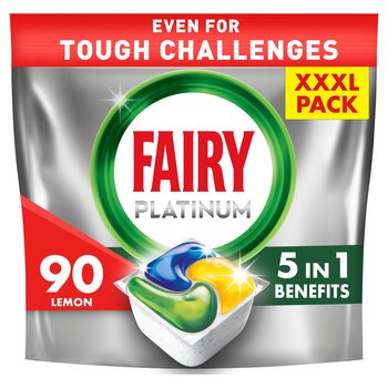 Fairy Platinum All in One’i Nõudepesumasina Tabletid Lemon, 90 tk price and information | Dishwashing detergents | hansapost.ee