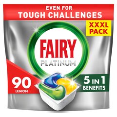 Fairy Platinum All in One’i Nõudepesumasina Tabletid Lemon, 90 tk hind ja info | Nõudepesuvahendid | hansapost.ee
