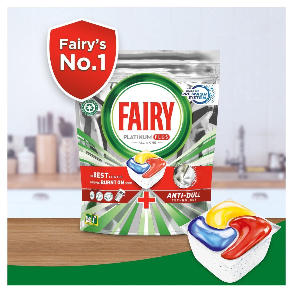 Fairy Platinum Plus All in One’i Nõudepesumasina Tabletid Lemon, 88 tk hind ja info | Nõudepesuvahendid | hansapost.ee