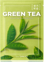 Листовая маска для лица The Saem Natural Green Tea, 21 мл цена и информация | Маски для лица, патчи для глаз | hansapost.ee