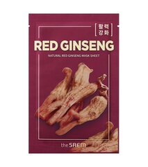 Листовая маска для лица The Saem Natural Red Ginseng, 21 мл цена и информация | Маски для лица, патчи для глаз | hansapost.ee