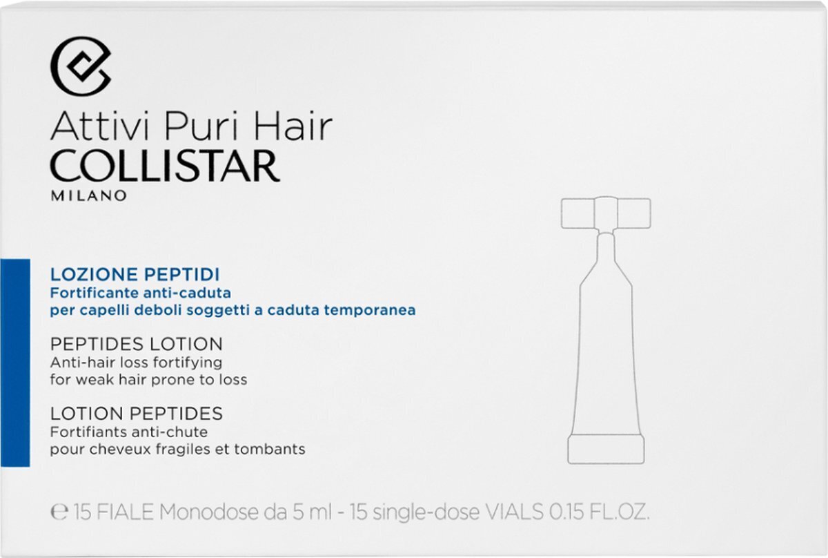 Juuksemask Collistar Peptides Lotion, 15x5 ml цена и информация | Juuksemaskid, õlid ja seerumid | hansapost.ee