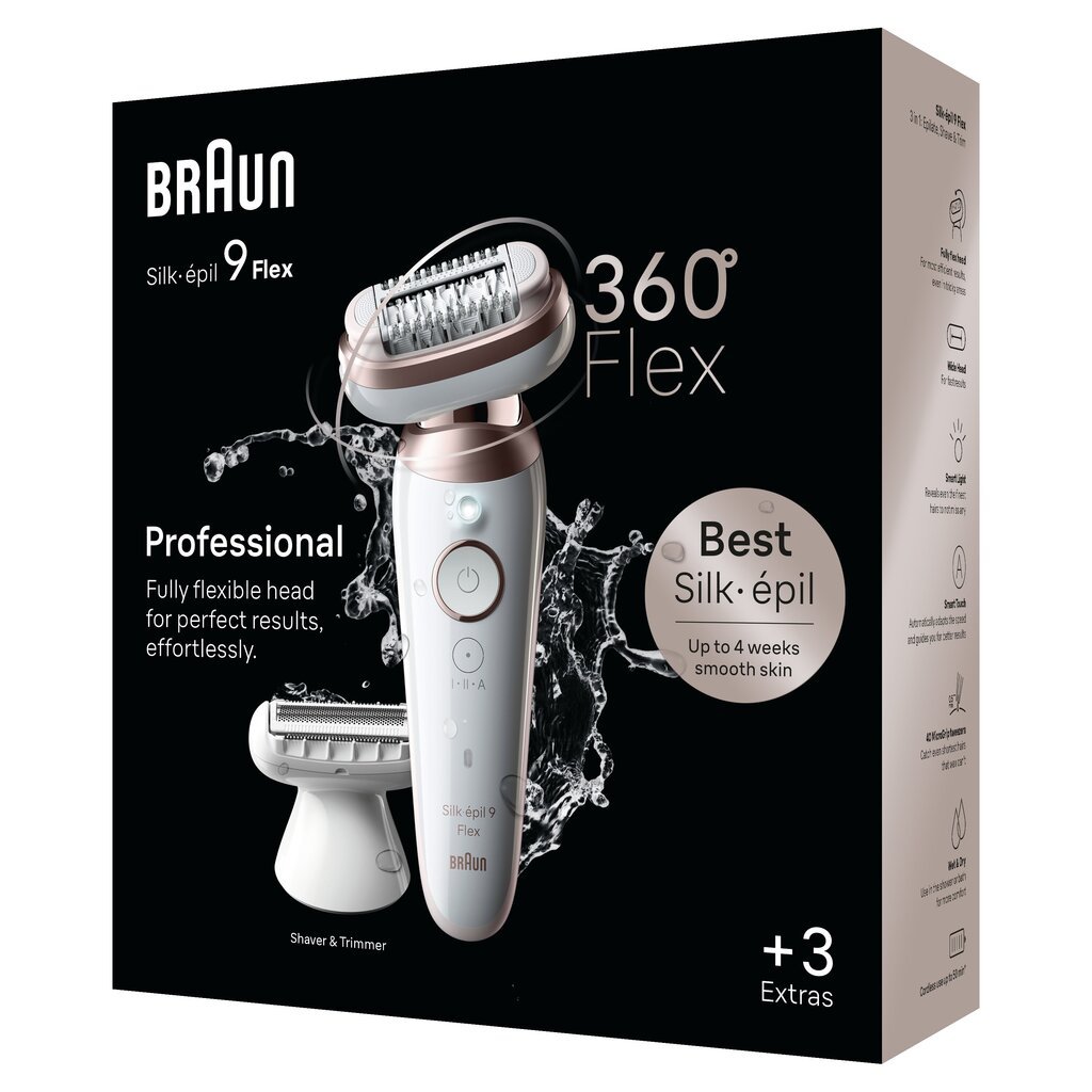 Braun SES9-030 3D Silk-Epil 9 Flex цена и информация | Raseerijad, epilaatorid ja fotoepilaatorid | hansapost.ee