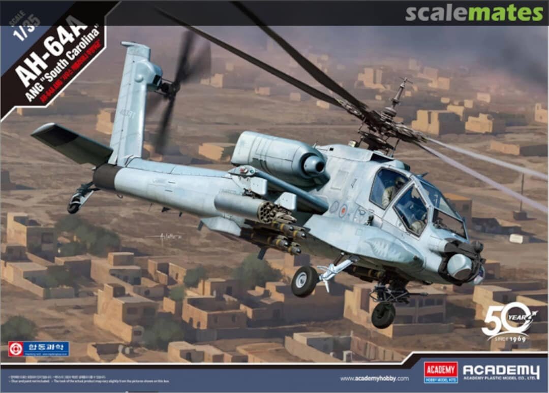 Liimitav mudel Academy 12129 AH-64A ANG South Carolina 1/35 цена и информация | Liimitavad mudelid | hansapost.ee