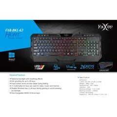 Foxxray Slash FXR-BKL-63 цена и информация | Клавиатура с игровой мышью 3GO COMBODRILEW2 USB ES | hansapost.ee