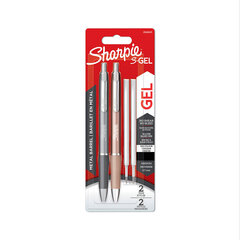 sharpie, гелевая ручка s-gel metal, черная, 2 шт, 0,7 мм, + 2 заправки цена и информация | Письменные принадлежности | hansapost.ee