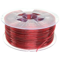 "spectrum 3d filament, premium pet-g, 1,75 мм, 1000 г, 80050, прозрачный красный цена и информация | Смарттехника и аксессуары | hansapost.ee