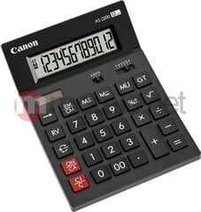 "калькулятор canon as-2200, черный, таблица, 12 цифр цена и информация | Канцелярские товары | hansapost.ee