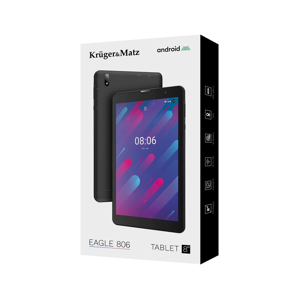 Kruger & Matz Eagle 806 Black (KM0806) цена и информация | Tahvelarvutid | hansapost.ee