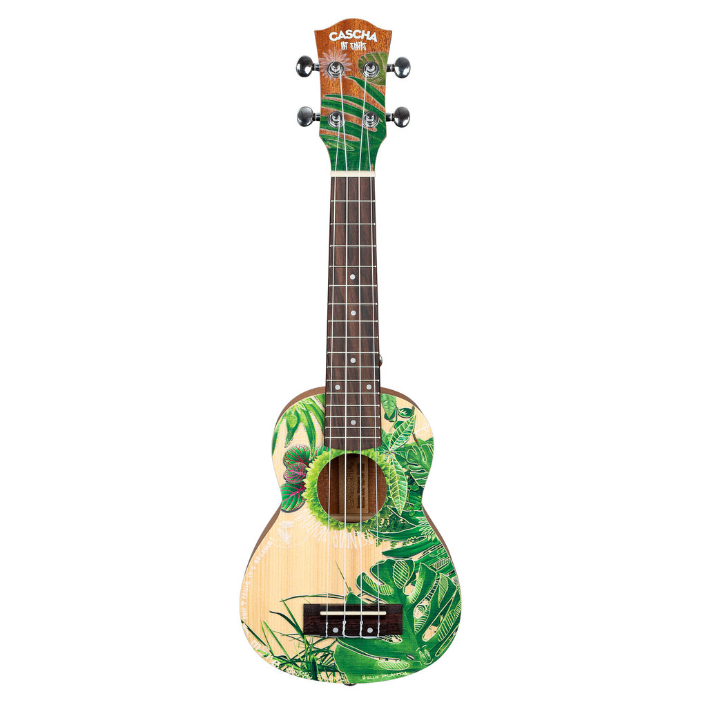 Sopran ukulele Cascha Art Leafy HH 2602 hind ja info | Kitarrid | hansapost.ee