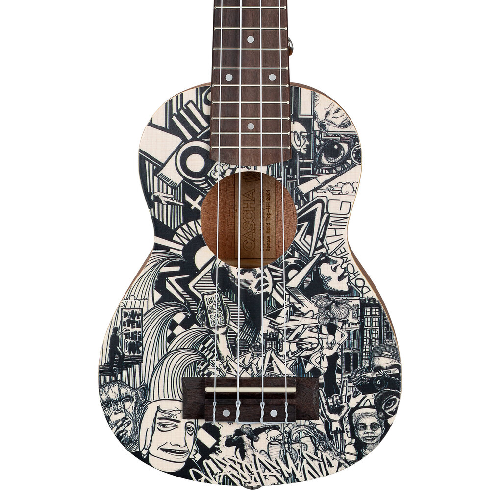 Sopran ukulele Cascha Art Sketch HH 2601 hind ja info | Kitarrid | hansapost.ee