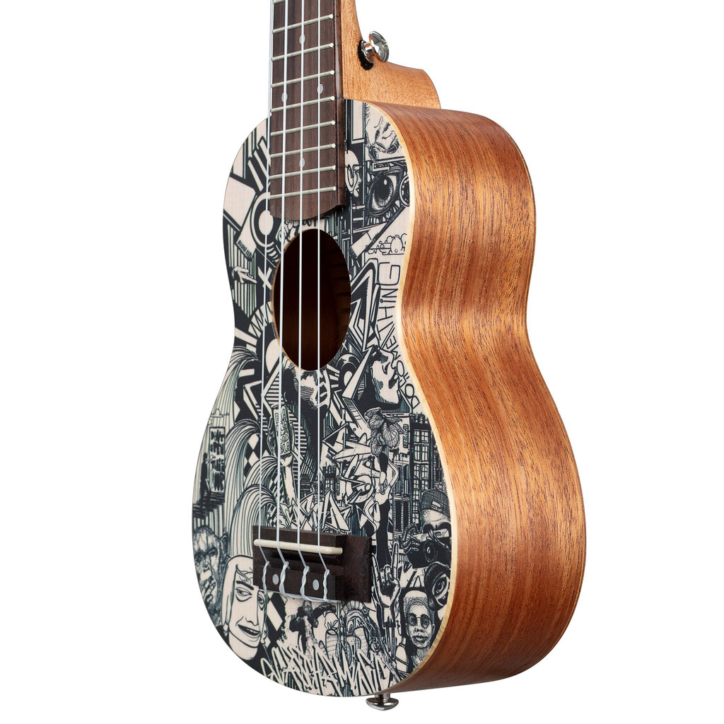 Sopran ukulele Cascha Art Sketch HH 2601 hind ja info | Kitarrid | hansapost.ee