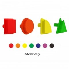 Набор колышков в форме геометрических фигур для досок STEM MASTERKIDZ, 64 шт.  цена и информация | Развивающие игрушки для детей | hansapost.ee