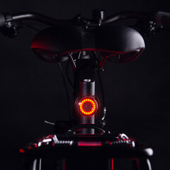 Wozinsky WRBLB3 USB-C светодиодный задний велосипедный фонарь красный свет датчик СТОП - черный цена и информация | Велосипедные фонари, отражатели | hansapost.ee