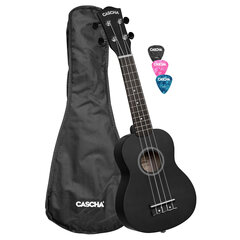 Sopran ukulele Cascha Linden must HH 3960 hind ja info | Kitarrid | hansapost.ee