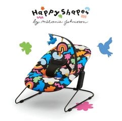 Детская кроватка Kinderkraft Calmee, Happy Shapes цена и информация | Шезлонги и качели | hansapost.ee