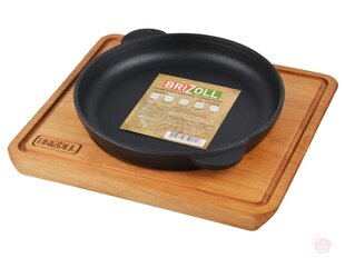 "BRIZOLL" сковорода чугунная порционная с подставкой  16х2,5 см "HoReCa" цена и информация | Brizoll Посуда и столовые приборы | hansapost.ee