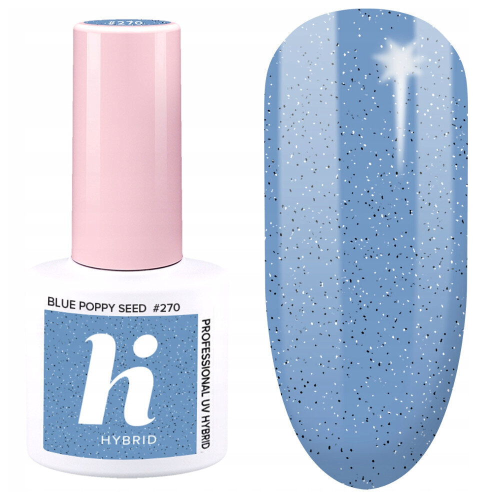 Hübriid küünelakk Hi Hybrid, 270 Blue Poppy Seed, 5 ml цена и информация | Küünelakid ja küünelakieemaldajad | hansapost.ee