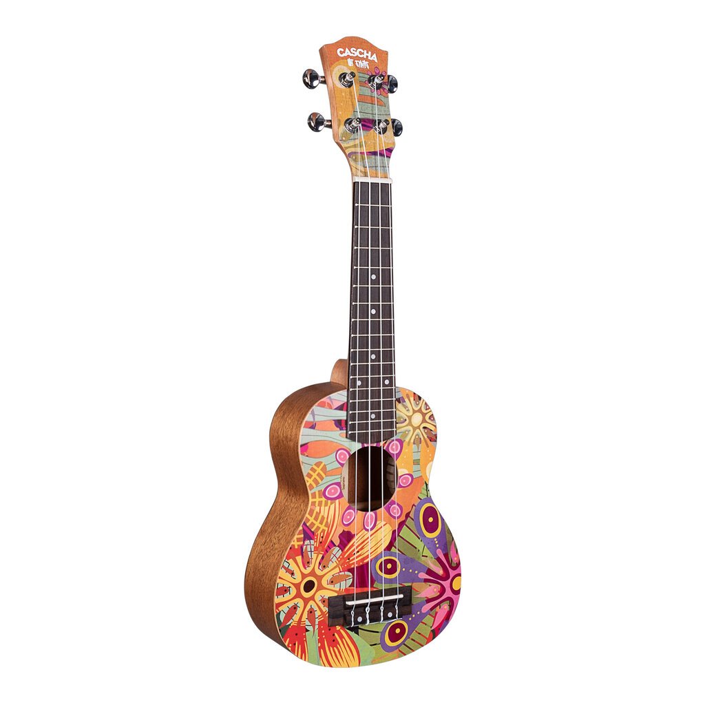 Sopran ukulele Cascha Art Flowers HH 2603 hind ja info | Kitarrid | hansapost.ee