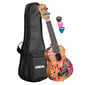 Sopran ukulele Cascha Art Flowers HH 2603 hind ja info | Kitarrid | hansapost.ee