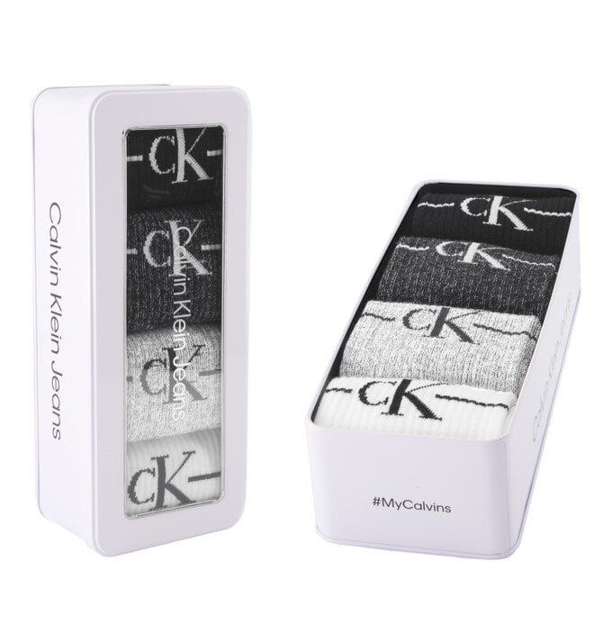 Calvin Klein meeste sokid 4pk kinkekarbis, must-valge hind ja info | Sokid meestele | hansapost.ee