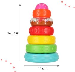 Красочная пирамида-башня Hola KX4616 цена и информация | Развивающие игрушки для детей | hansapost.ee