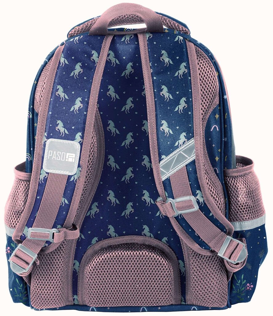 Seljakott Backpack Paso ükssarvik, sinine ja roosa hind ja info | Koolikotid ja seljakotid | hansapost.ee