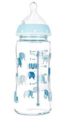 Klaaspudel Nuk First Choice+ 0-6 kuud, 240 ml, sinine цена и информация | Бутылочки и аксессуары | hansapost.ee