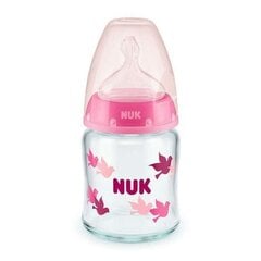 Klaaspudel Nuk First Choice+ 0-6 kuud, 120 ml, roosa hind ja info | Lutipudelid ja tarvikud | hansapost.ee
