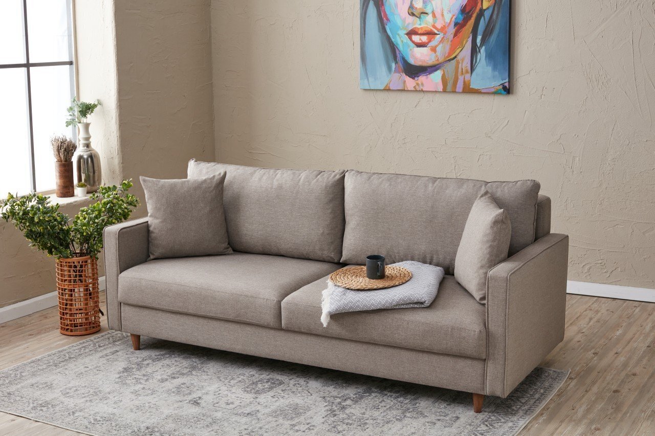 Diivan Atelier Del Sofa Eva, beež цена и информация | Diivanvoodid ja diivanid | hansapost.ee