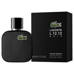 Туалетная вода Lacoste L.12.12 Noir EDT для мужчин, 50 мл цена и информация | Мужские духи | hansapost.ee