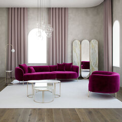 Kampinė sofa Macaroon - Fuchsia цена и информация | Угловые диваны | hansapost.ee