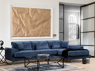 Kampinė sofa Frido Right (L3+Chl) - Navy Blue цена и информация | Угловые диваны | hansapost.ee