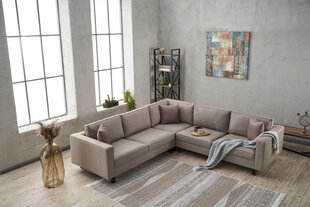 Kampinė sofa Kale Linen - Cream цена и информация | Угловые диваны | hansapost.ee