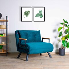 1 sėdynės sofa-lova Sando Single - Petrol Green цена и информация | Кресла для отдыха | hansapost.ee