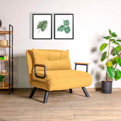 1 sėdynės sofa-lova Sando Single - Mustard цена и информация | Кресла | hansapost.ee