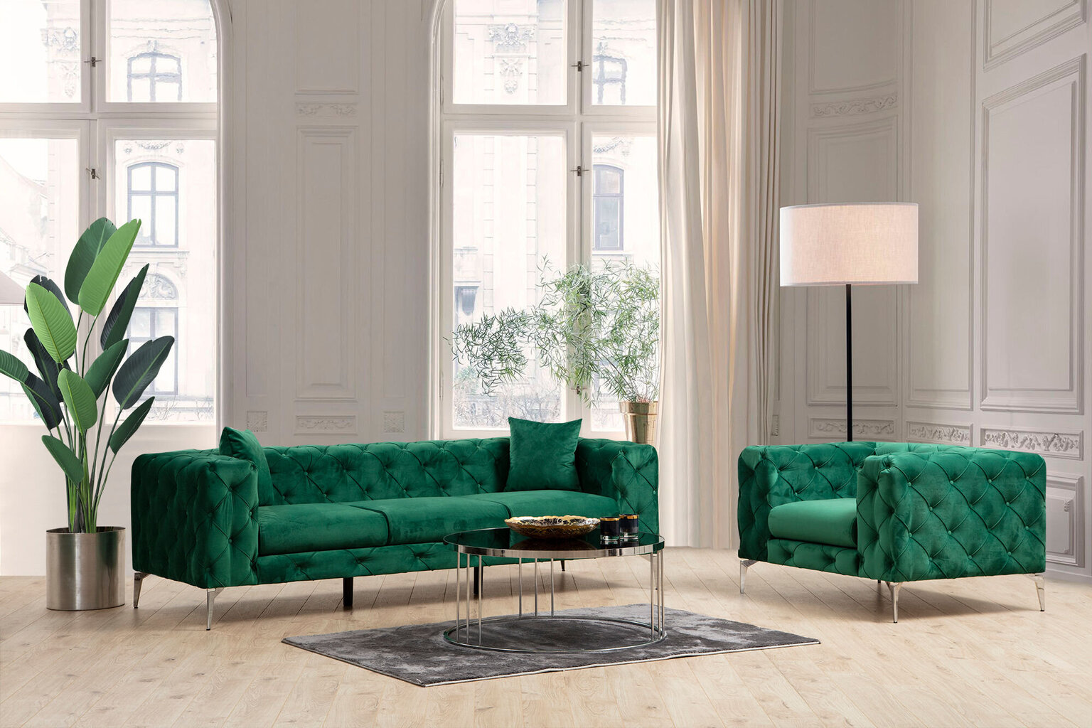 Kolmekohaline diivan Atelier Del Sofa Como, roheline hind ja info | Diivanvoodid ja diivanid | hansapost.ee