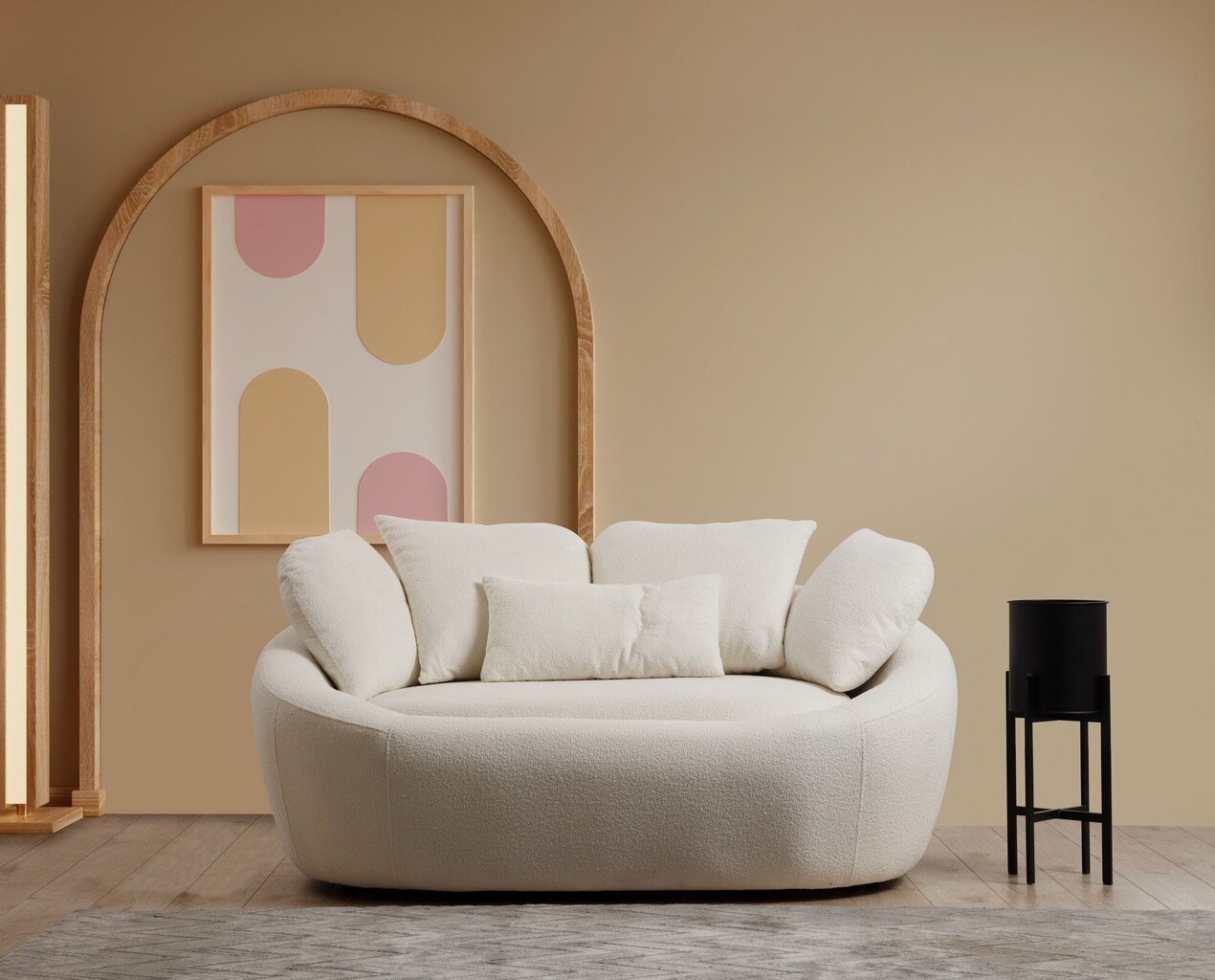 Kahekohaline diivan Atelier Del Sofa Midye Love Seat, beež цена и информация | Diivanvoodid ja diivanid | hansapost.ee