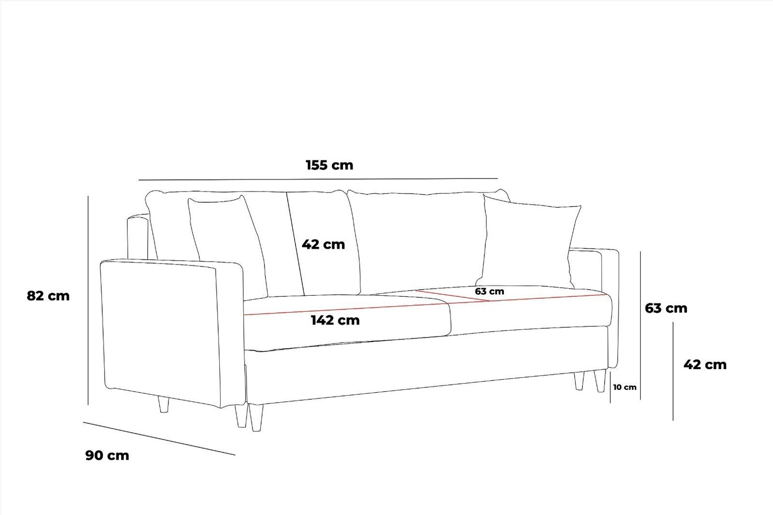 Kahekohaline diivan Atelier Del Sofa Eva, beež цена и информация | Diivanvoodid ja diivanid | hansapost.ee