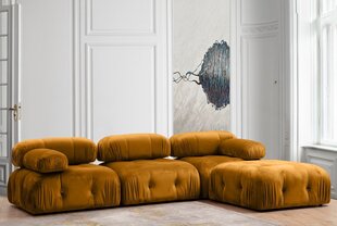 Kampinė sofa Bubble Corner ( L1-O1-1R -Puf) - Mustard цена и информация | Угловые диваны | hansapost.ee